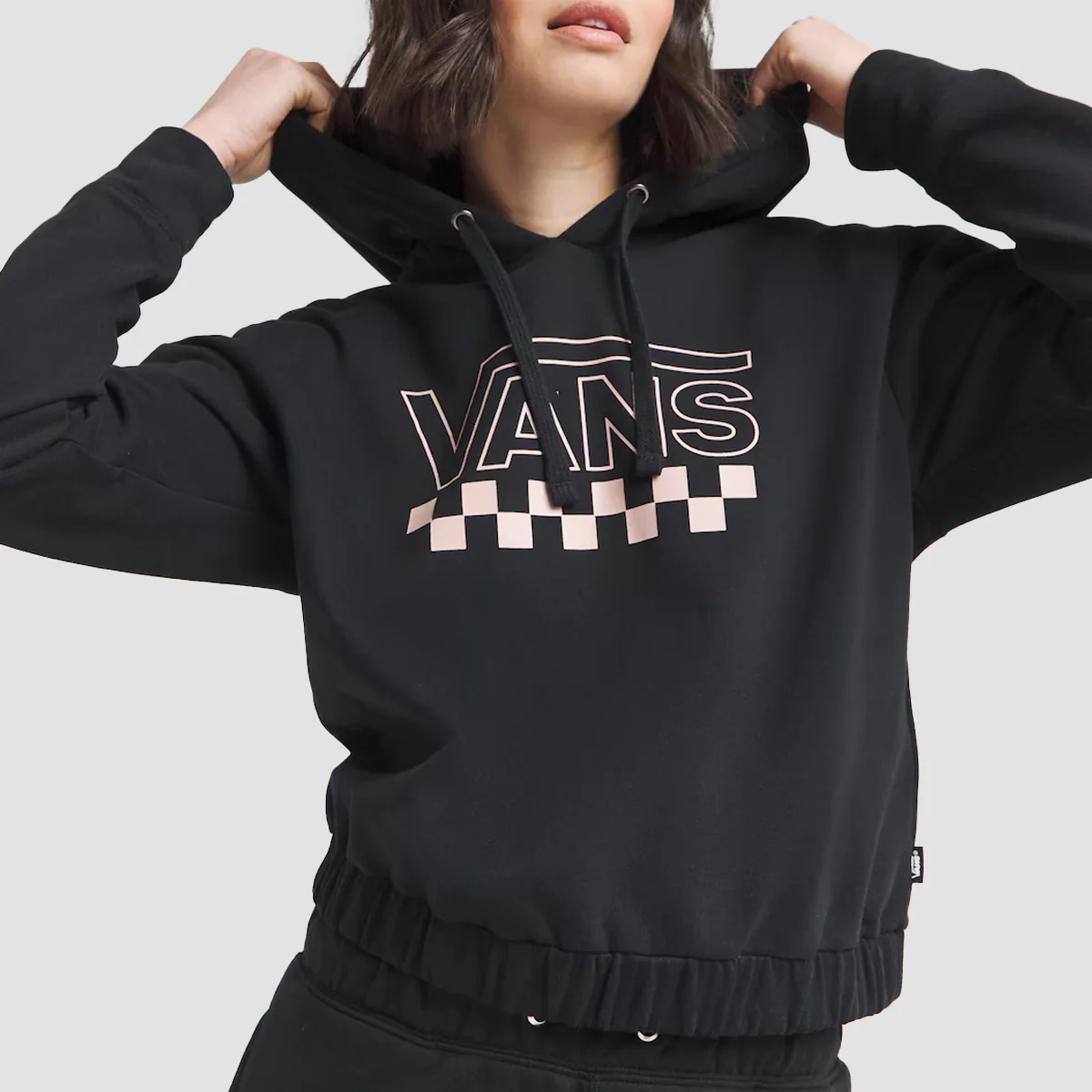 Vans Checkout B Pullover Hoodie Black - Womens - Image 2