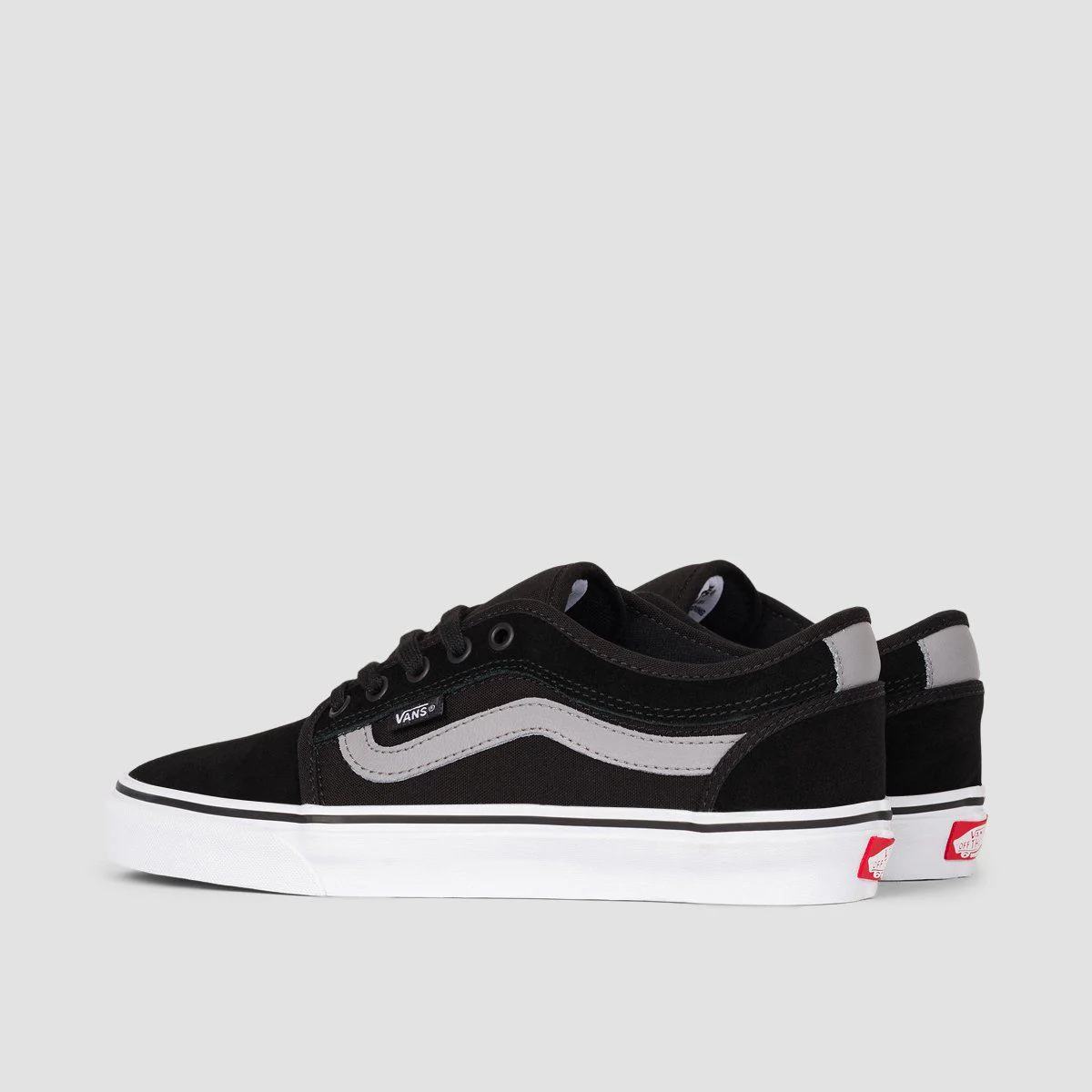 Vans Chukka Low Sidestripe Shoes - Black/Grey/White - Image 3