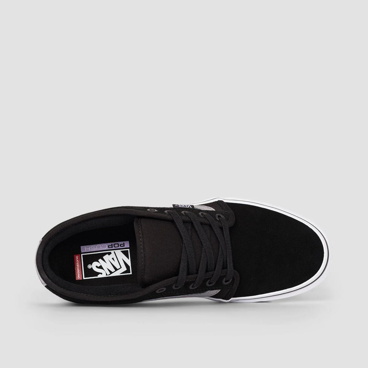 Vans Chukka Low Sidestripe Shoes - Black/Grey/White - Image 4