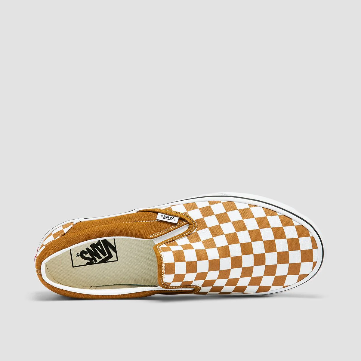 Vans Classic Slip-On Shoes - Checkerboard Golden Brown - Image 4