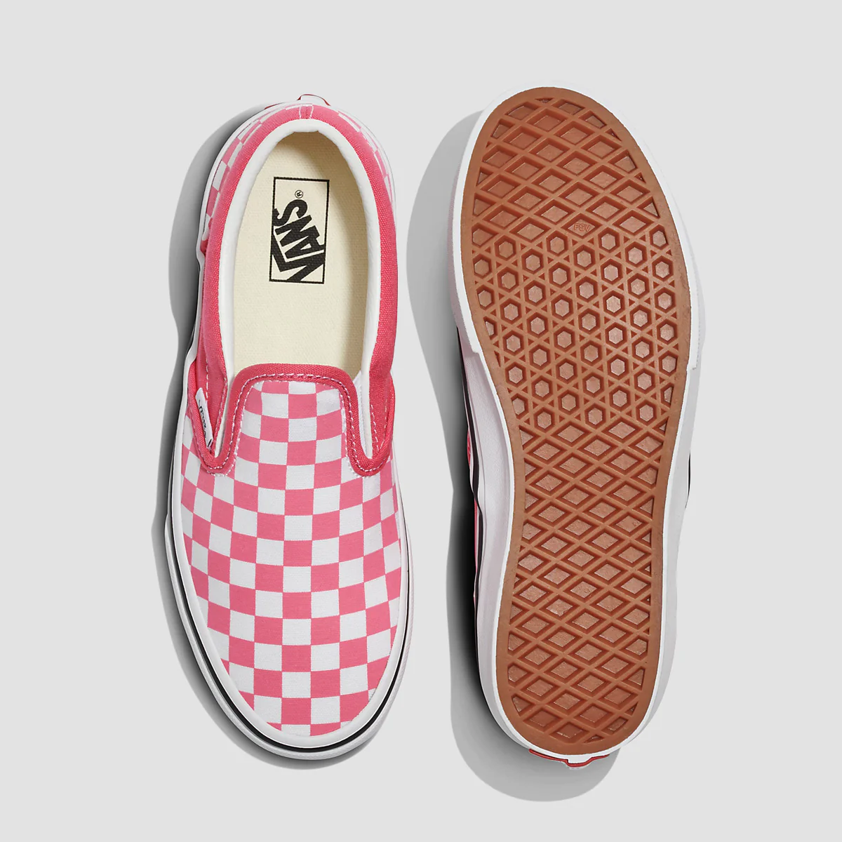 Vans Classic Slip-On Shoes - Checkerboard Honeysuckle - Kids - Image 2