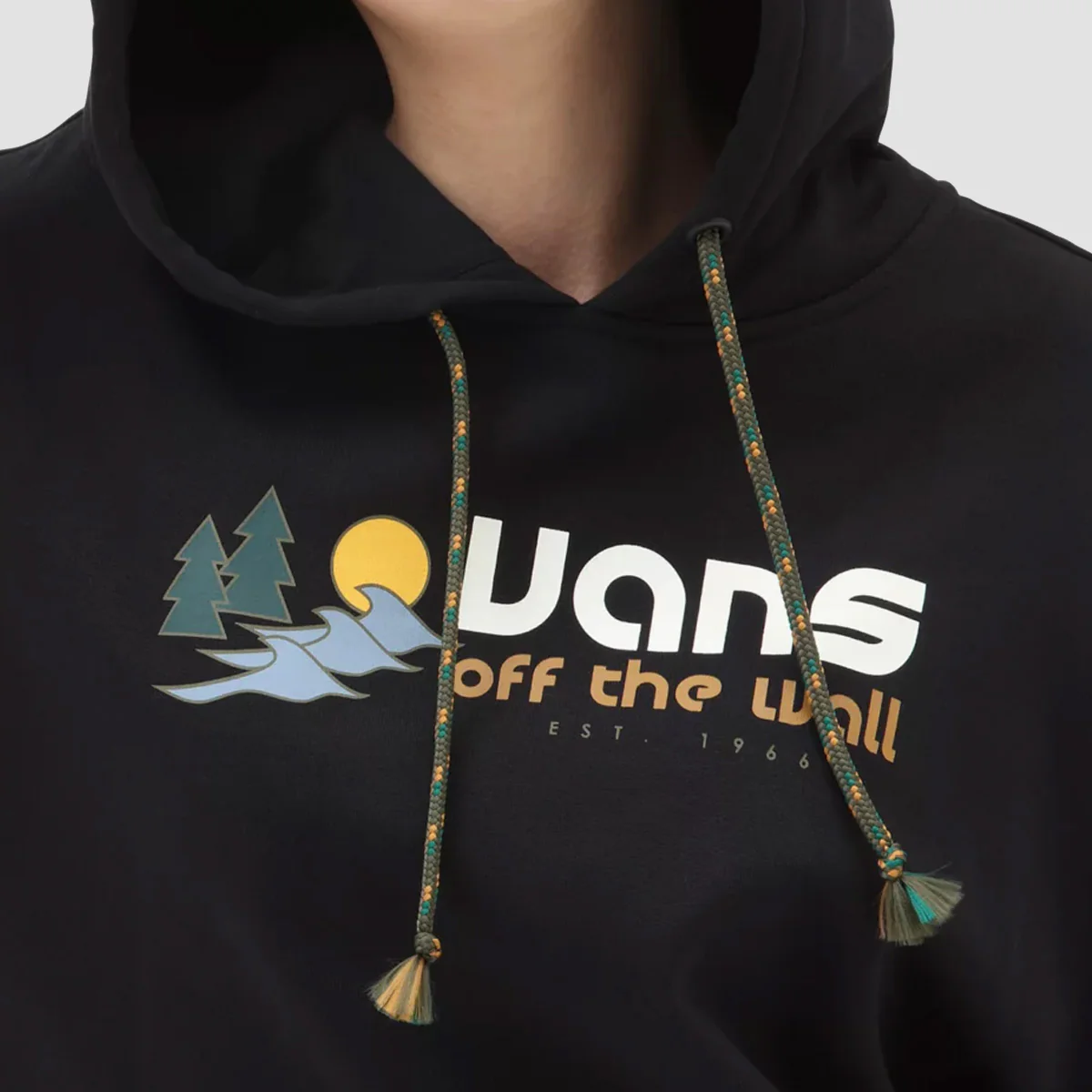 Vans Coastal Pullover Hoodie Black - Womens - Image 2