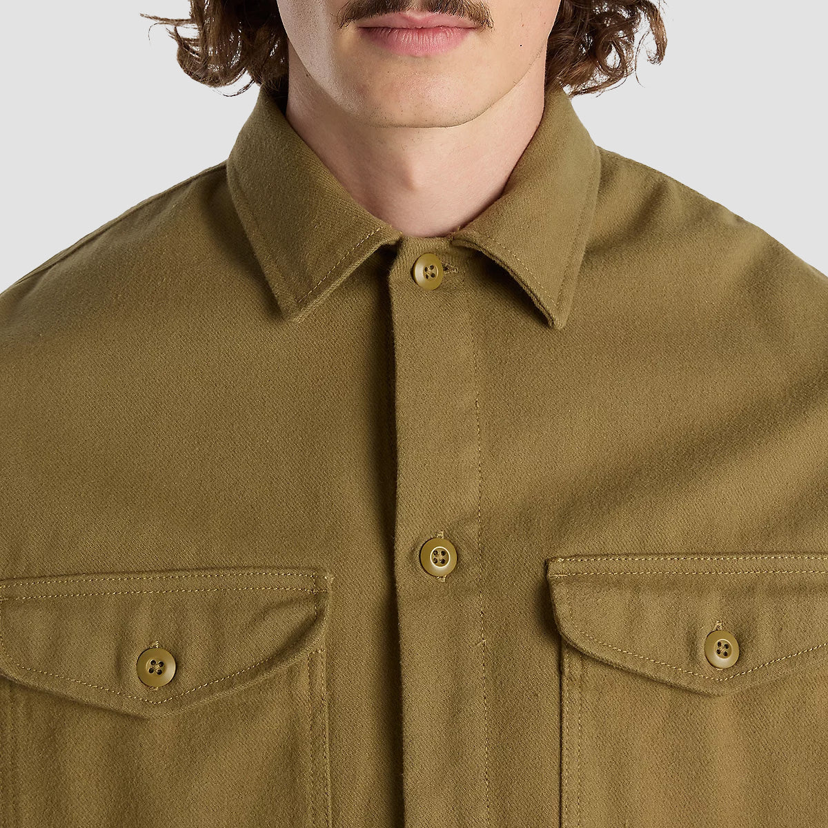 Vans Colegrove Shacket Longleeve Shirt Gothic Olive - Image 3