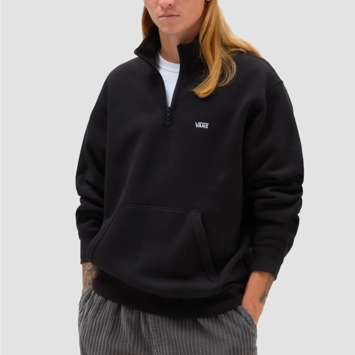 Vans Comfycush Quarter Zip Sweatshirt Black - Image 2