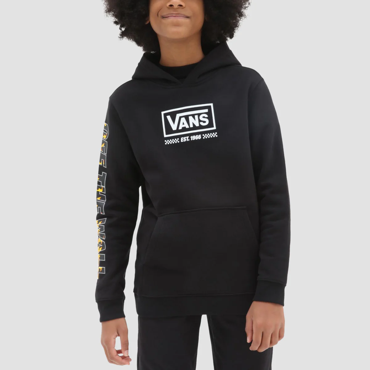 Vans Digi Flames Pullover Hoodie Black - Kids