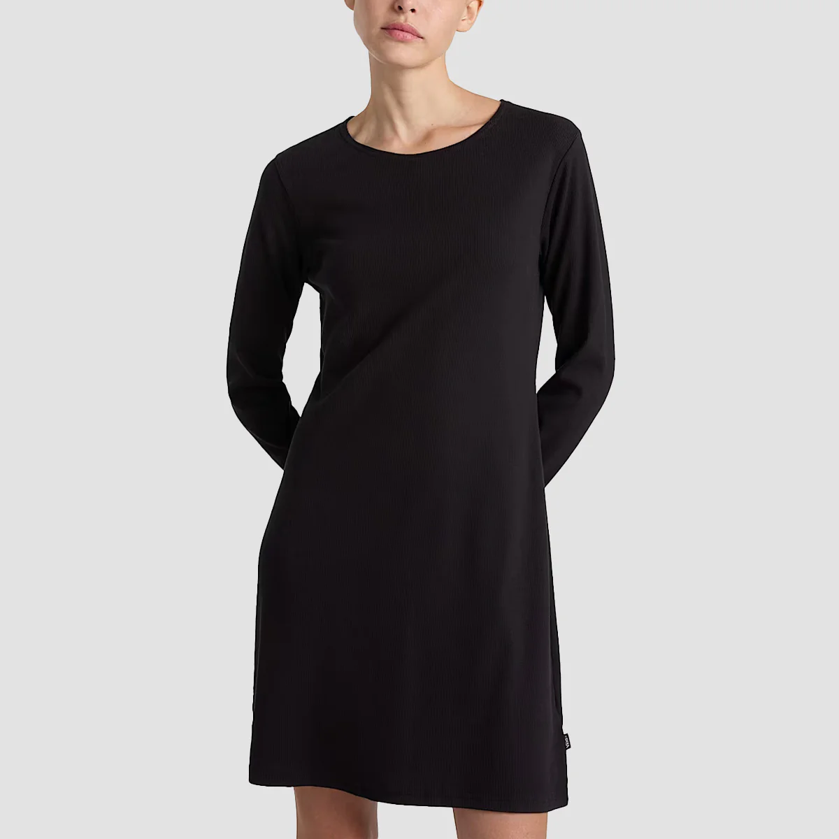Vans Drew Rib Longsleeve Dress Black - Womens
