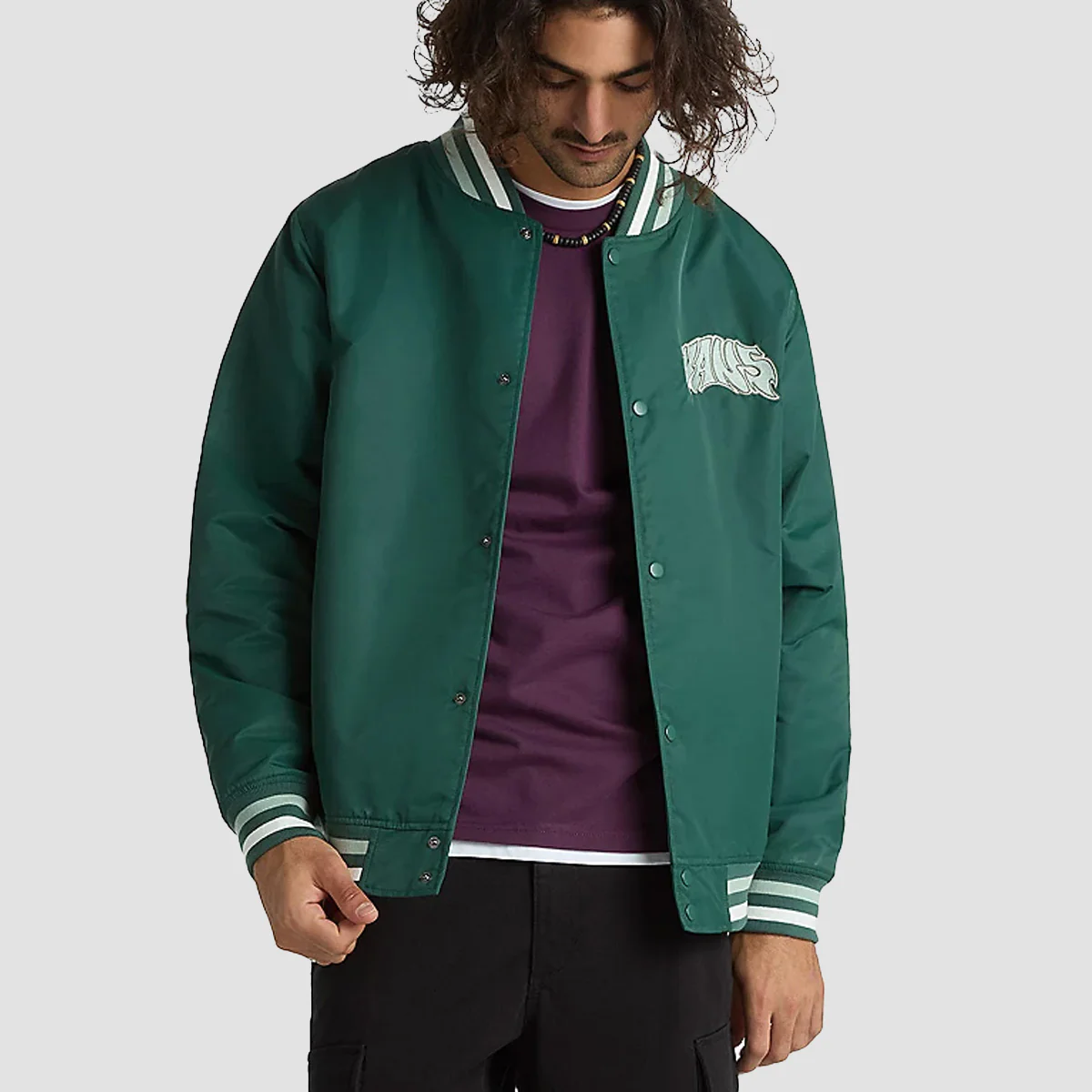 Vans Dunton Baseball Jacket Bistro Green - Image 3