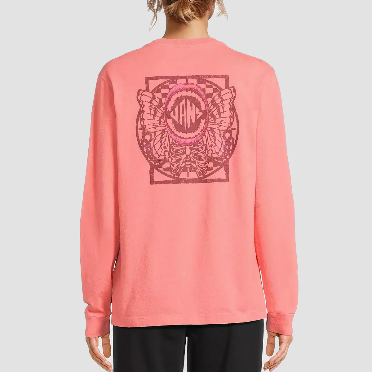 Vans Ethereal Bff Longsleeve T-Shirt Porcelain Rose - Womens - Image 2