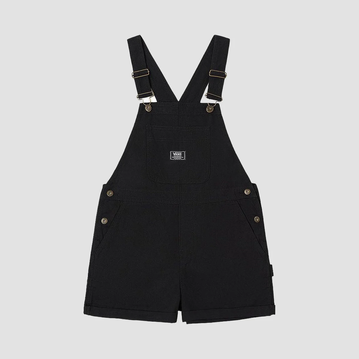 Vans Ground Work Shortall Dungaree Shorts Black - Womens - Image 2