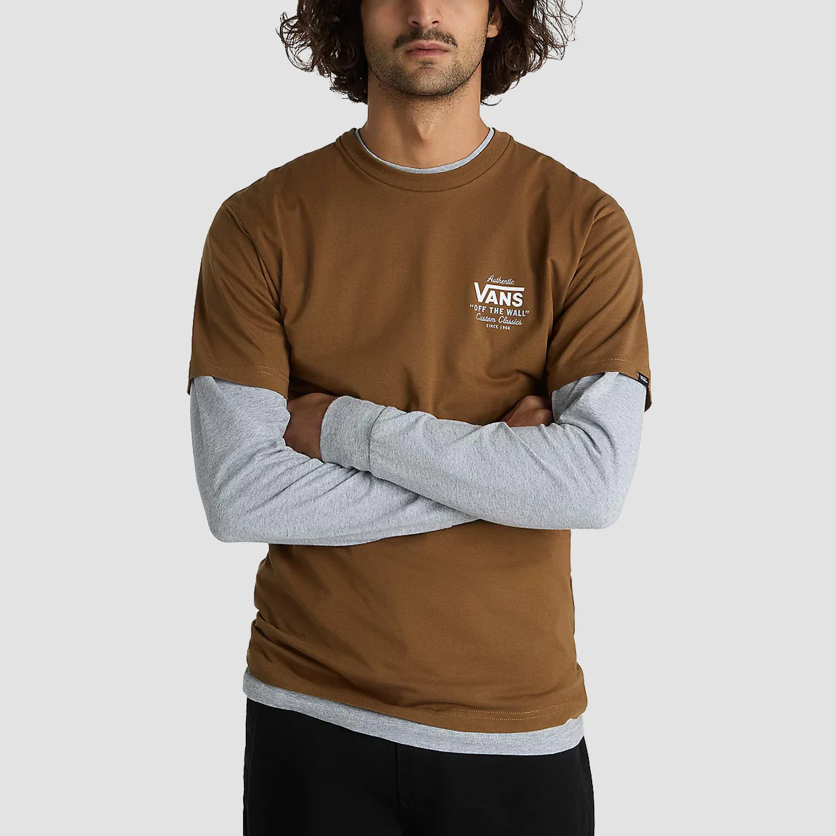 Vans Holder ST Classic T-Shirt Coffee Liquer/White - Image 2