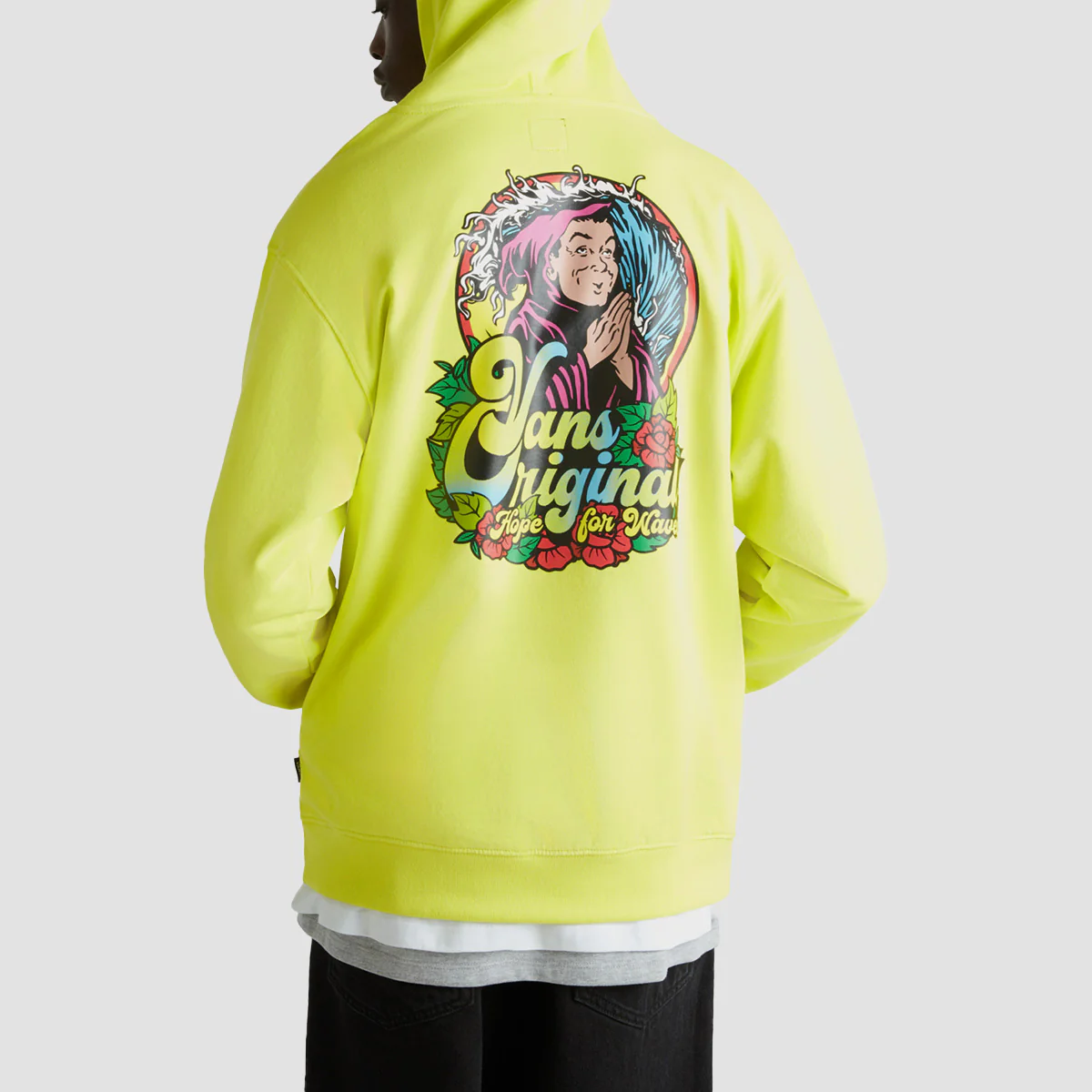 Vans Hope For Waves Loose Pullover Hoodie Sulphur Spring - Image 2