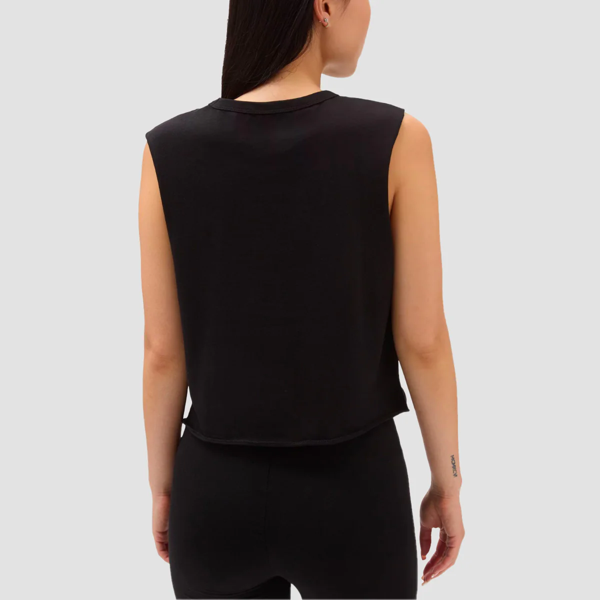 Vans Junior V Muscle Crop Tank Top Black - Womens - Image 2