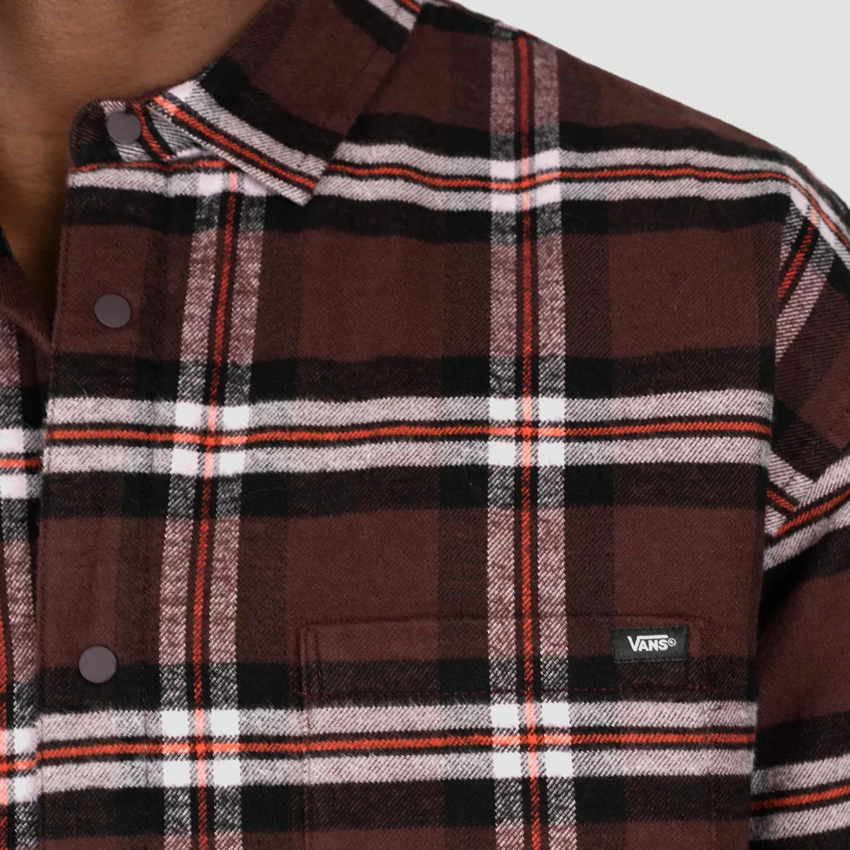 Vans Kesler Woven Longleeve Shirt Fudge/Lavender Frost - Image 2