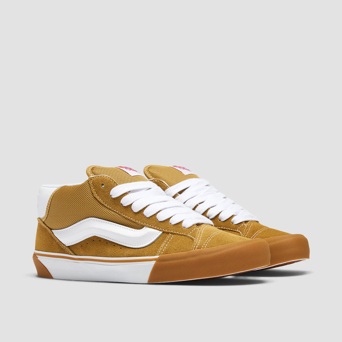 Vans Knu Mid Top Shoes - Khaki/Gum - Image 2