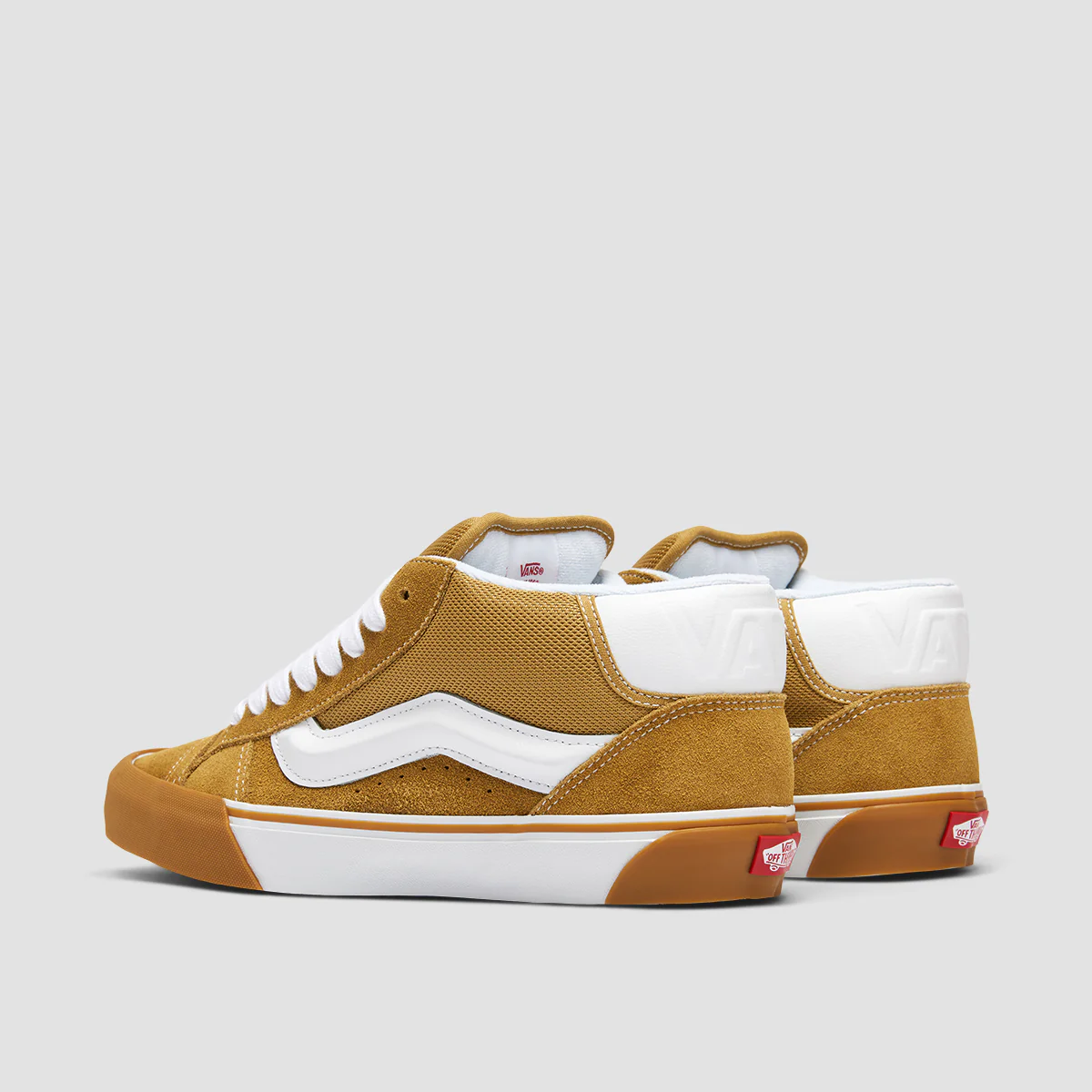 Vans Knu Mid Top Shoes - Khaki/Gum - Image 3