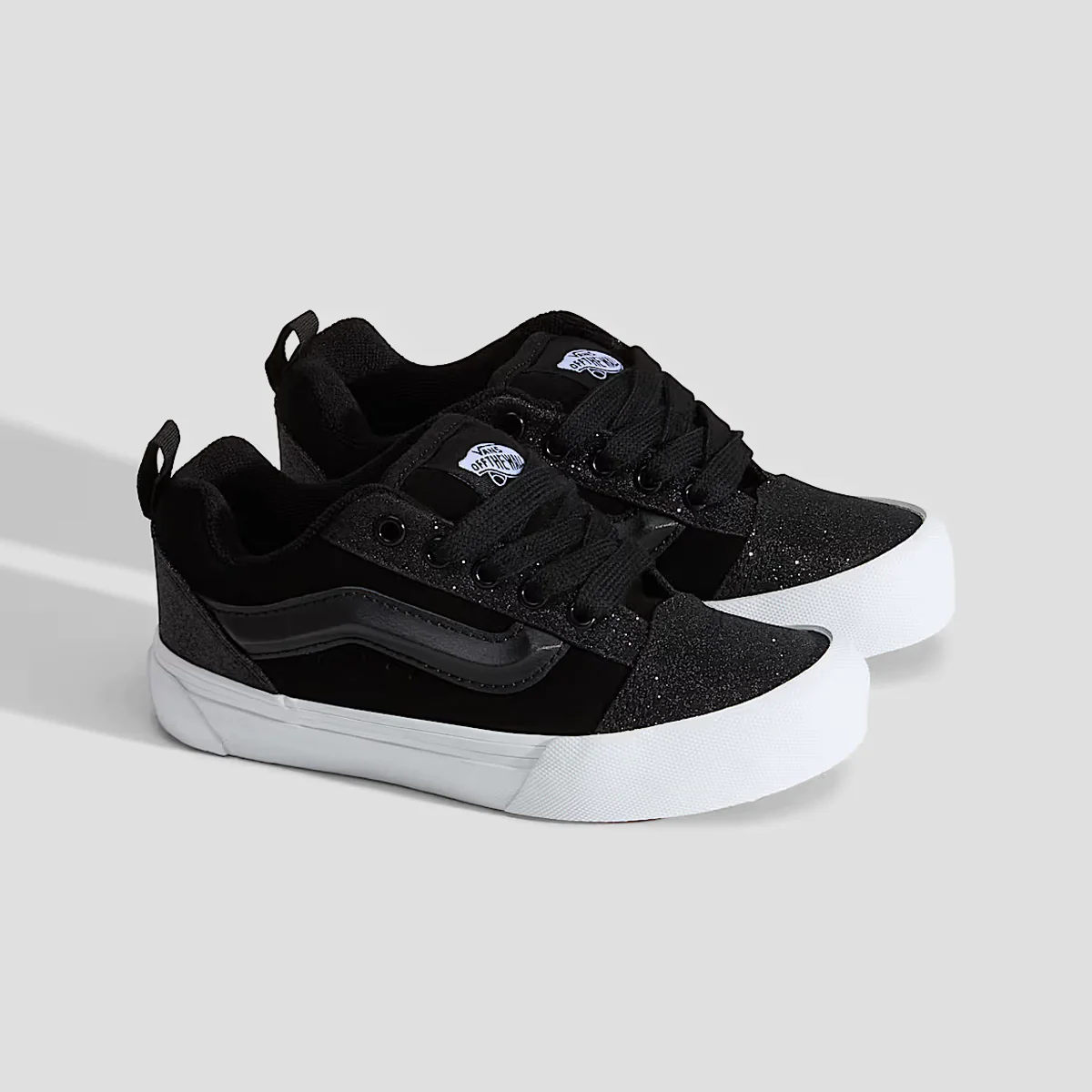 Vans Knu Skool Shoes - Dazzled Black - Kids - Image 2