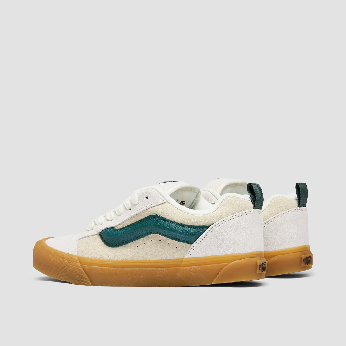 Vans Knu Skool Shoes - Green/Marshmallow/DB Lightgum - Image 3