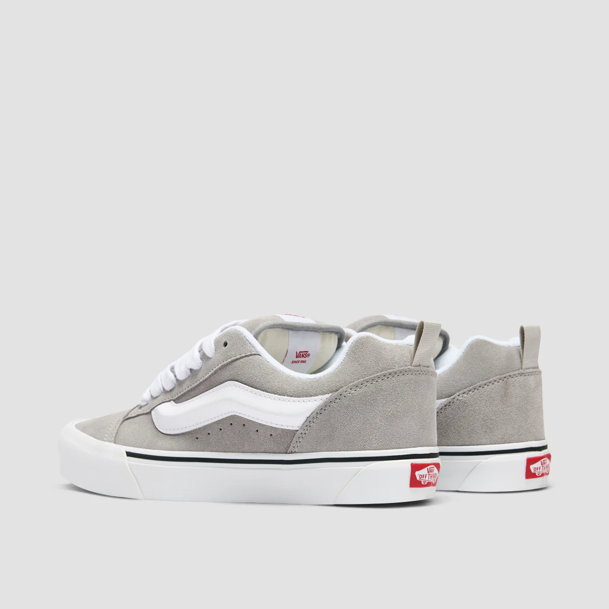 Vans Knu Skool Shoes - Grey/True White - Image 3