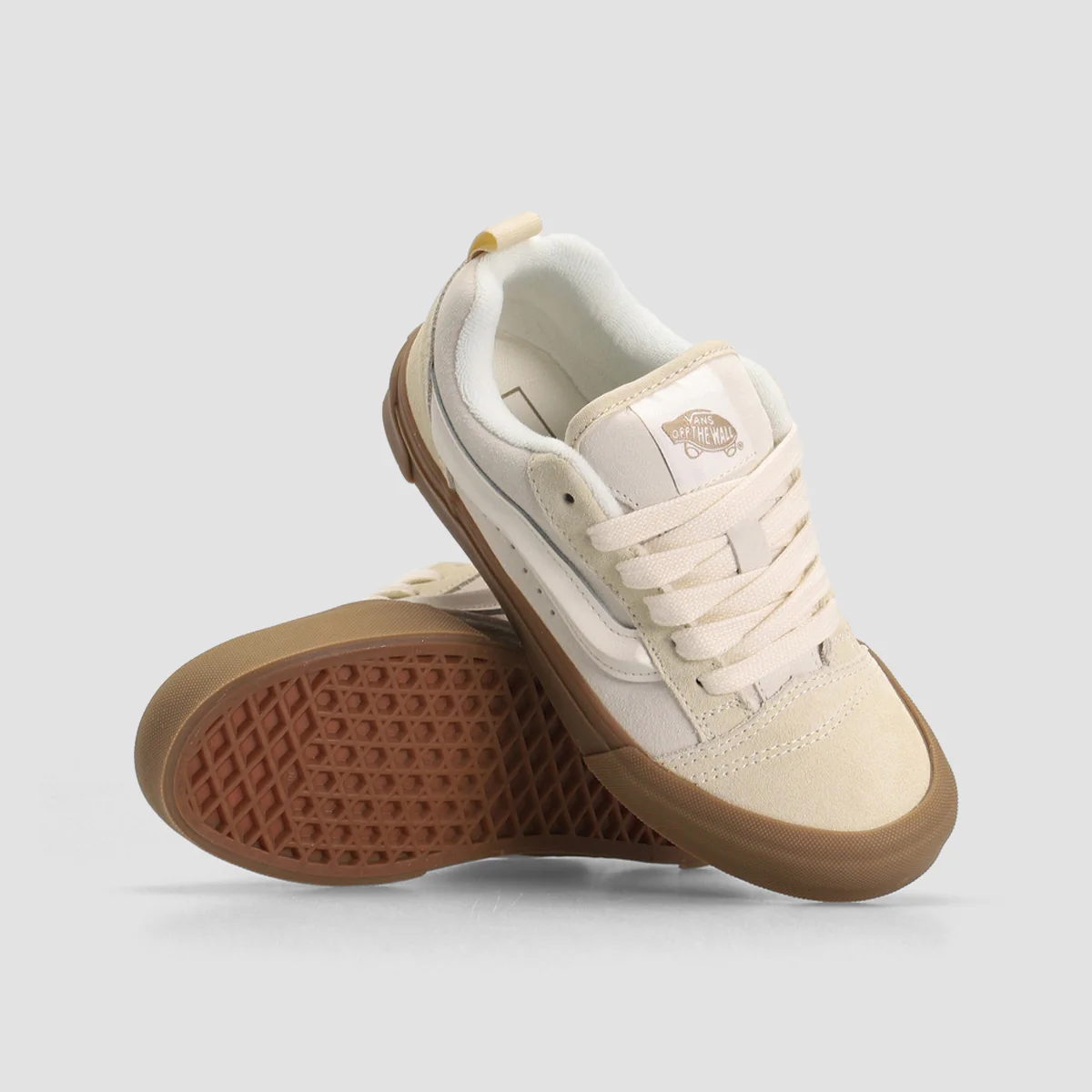 Vans Knu Skool Shoes - Marshmallow/Light Gum - Image 3