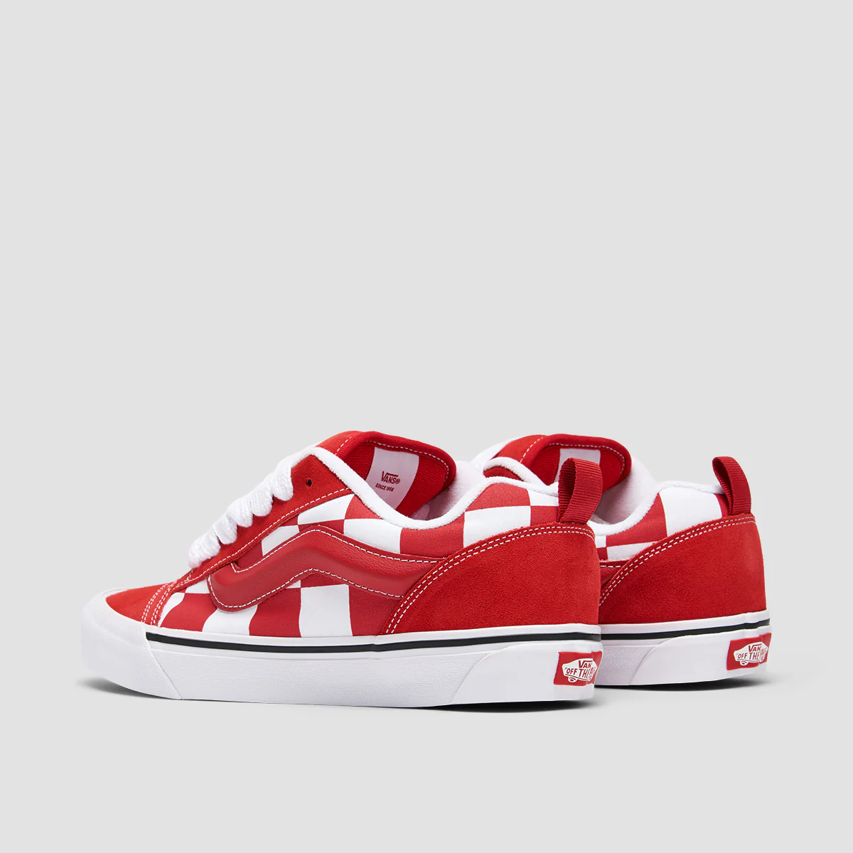 Vans Knu Skool Shoes - Mega Check Red - Image 3