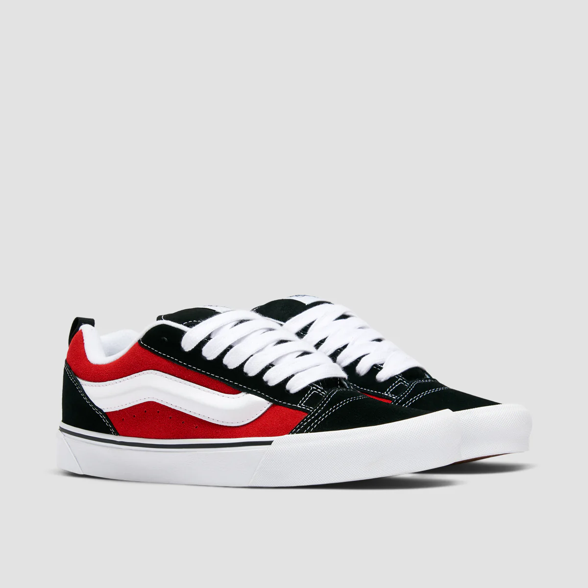 Vans Knu Skool Shoes - Red/True White - Image 2