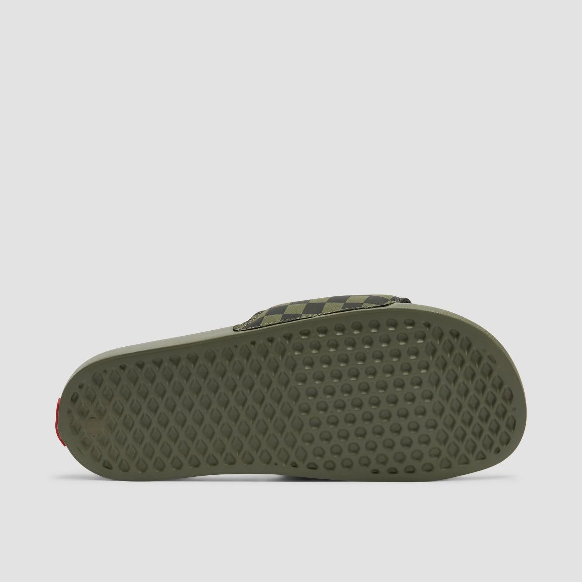 Vans La Costa Slide-On Sandals Checkerboard Dark Olive - Image 5