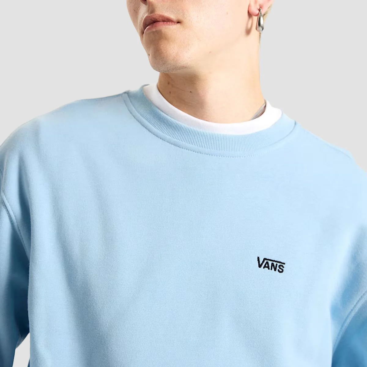 Vans Left Chest II Loose Crew Sweatshirt Cloud Blue - Image 2
