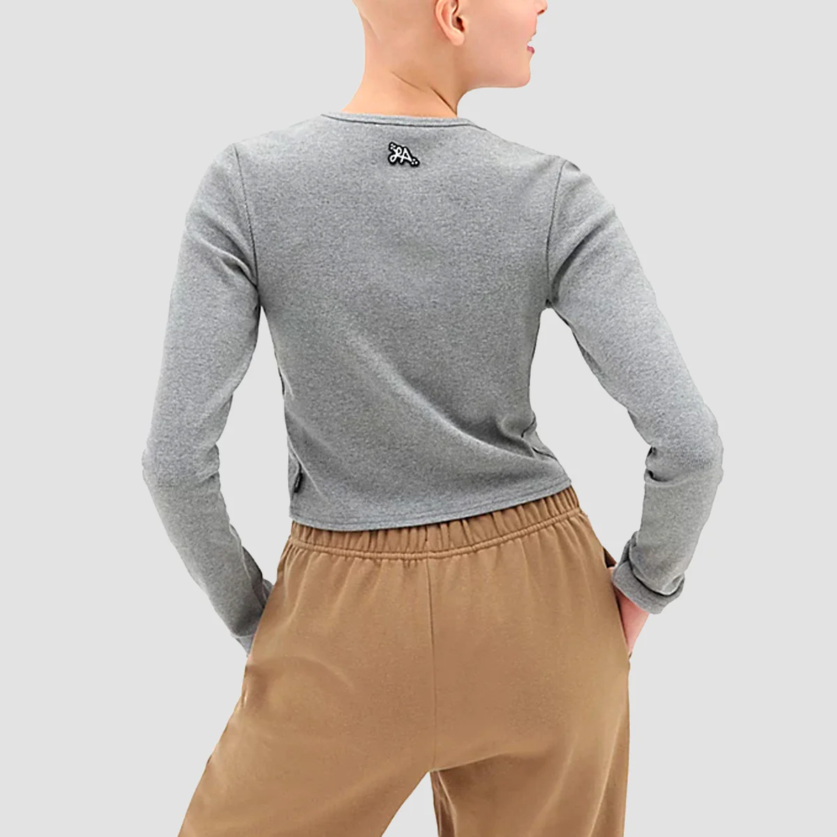 Vans Lizzie Armanto Longsleeve Knit T-Shirt Grey Heather - Womens - Image 2
