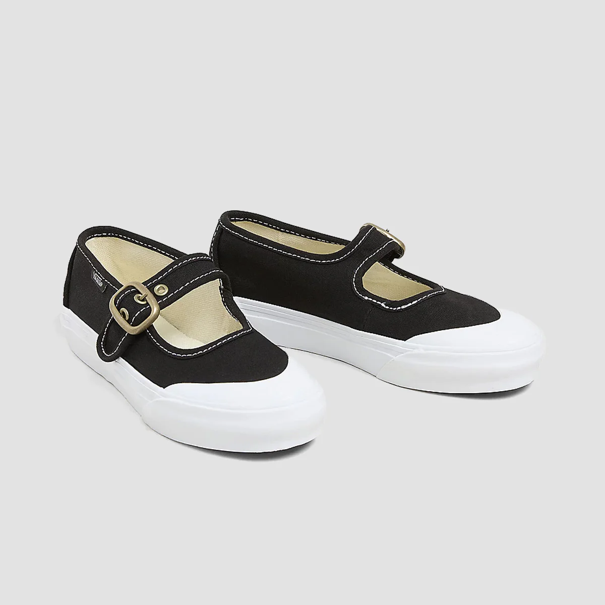 Vans Mary Jane Shoes - Black/True White - Girls - Image 2