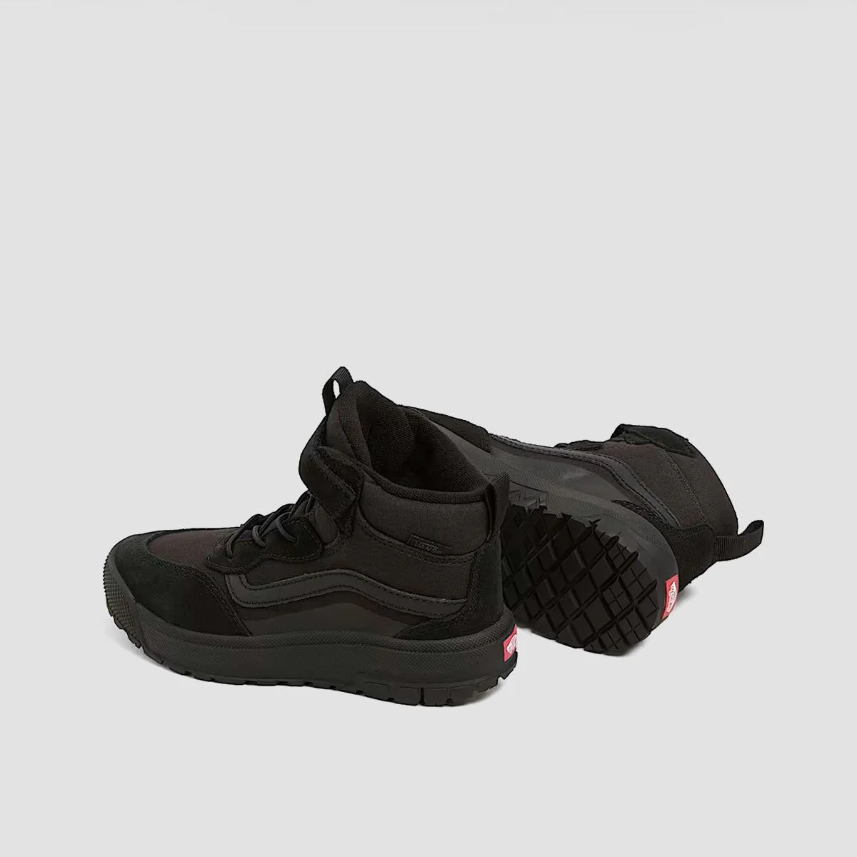Vans MTE Mini Crest High Top Shoes - Black/Black - Kids - Image 3
