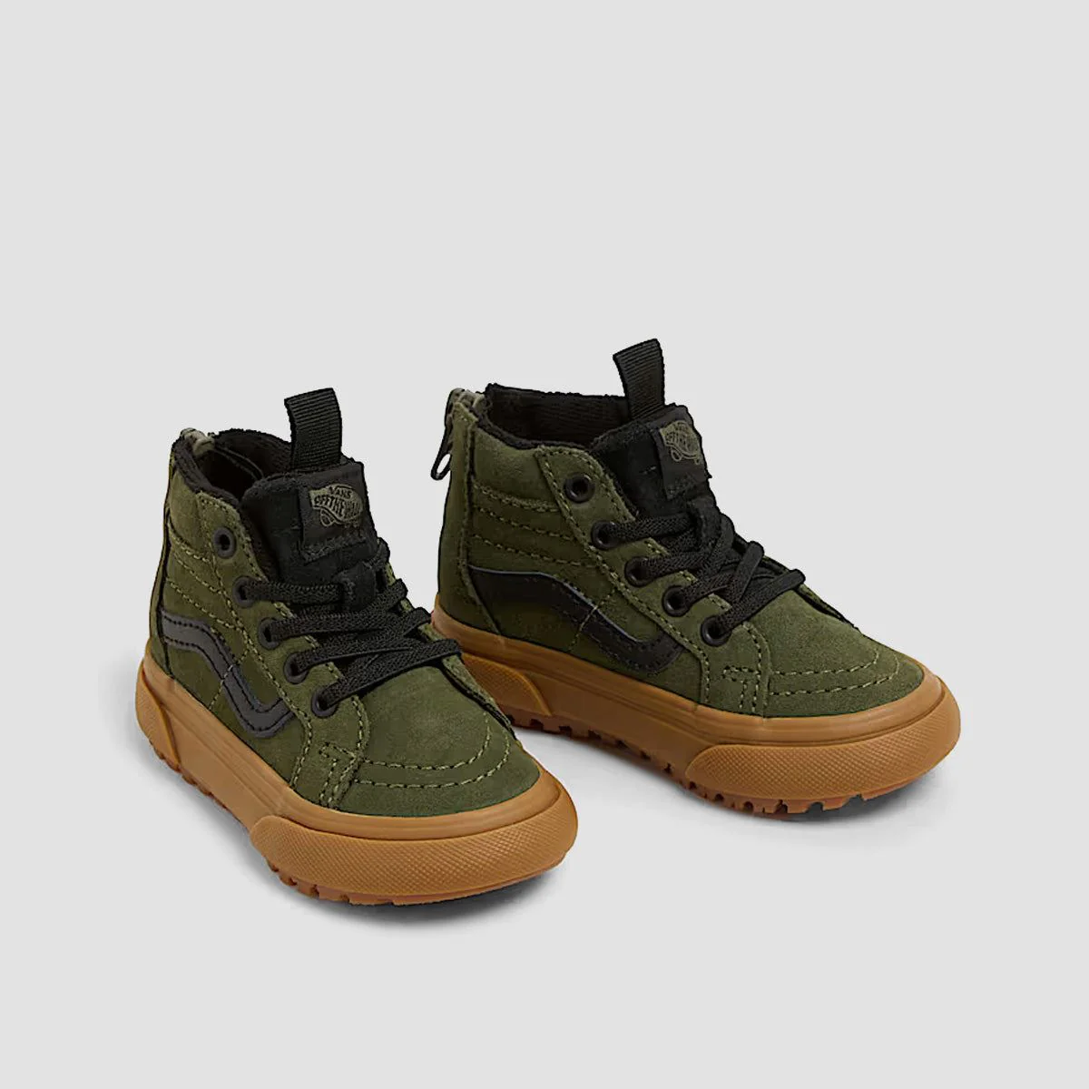 Vans MTE SK8-Hi Zip High Top Shoes - Grape Leaf/Gum - Kids - Image 2
