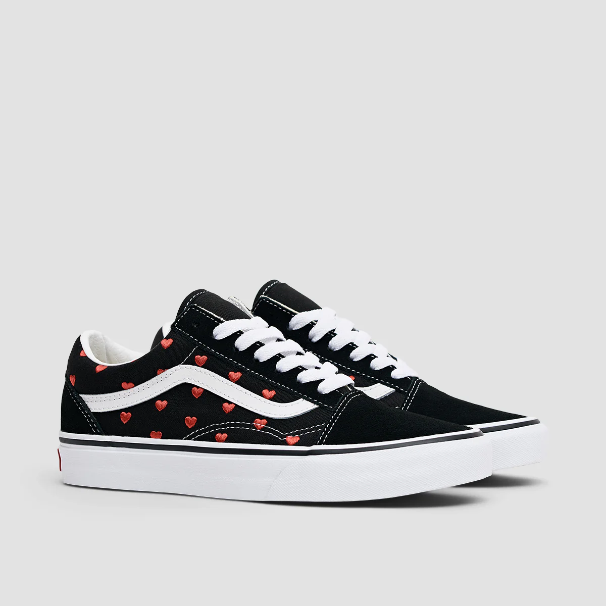Vans Old Skool Shoes - Black/Red/White - Womens - Image 2