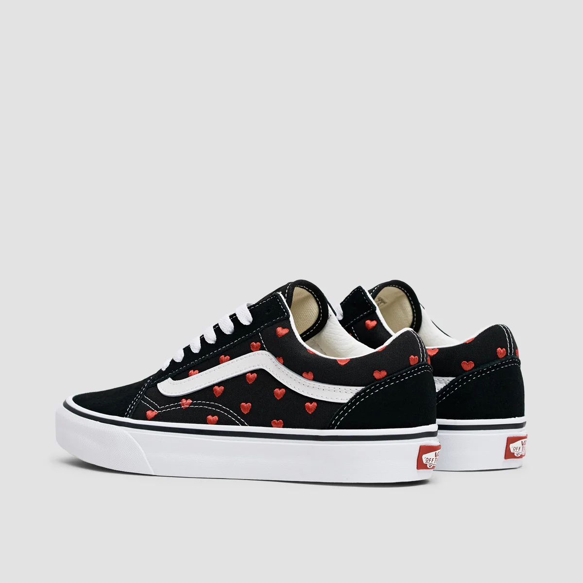 Vans Old Skool Shoes - Black/Red/White - Womens - Image 3