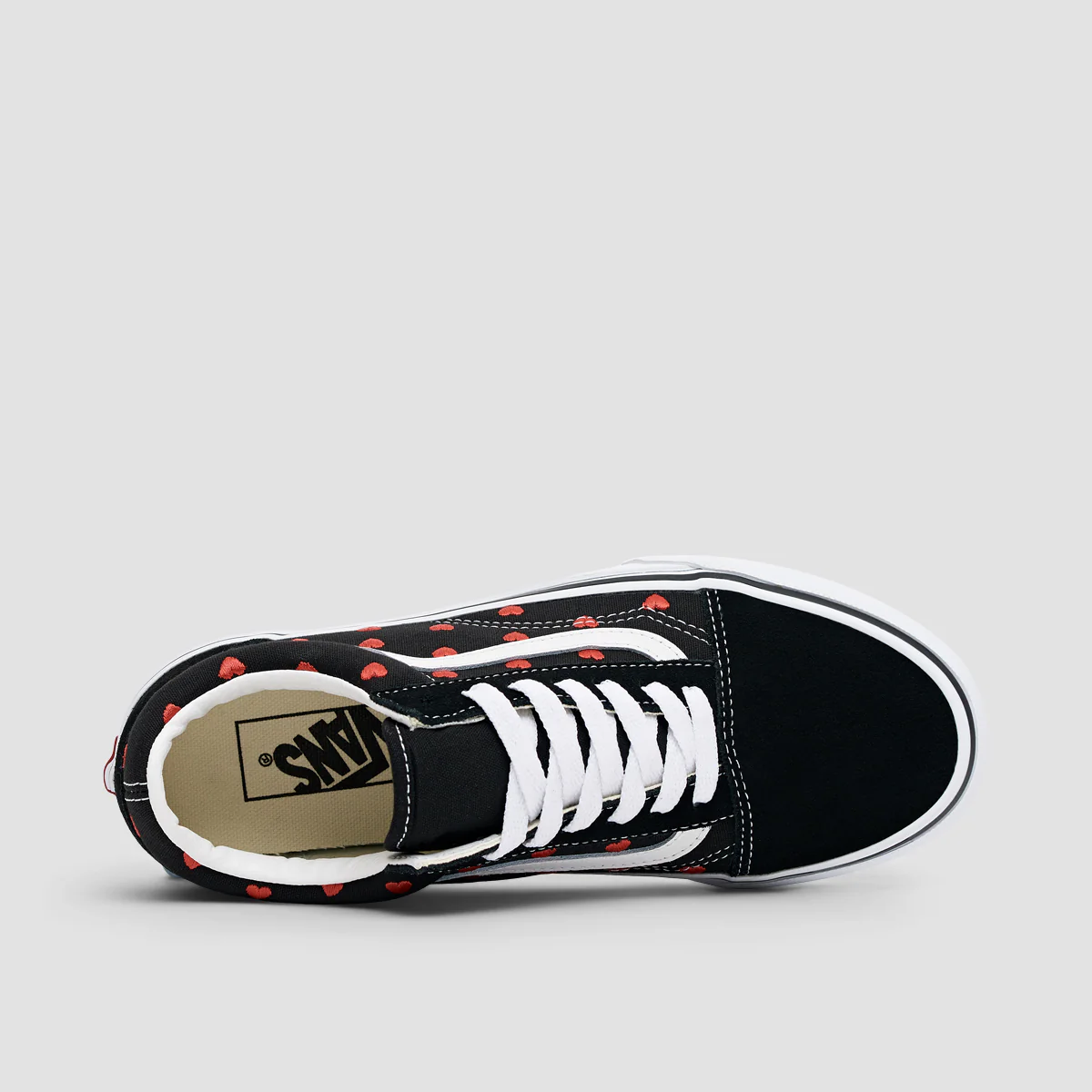 Vans Old Skool Shoes - Black/Red/White - Womens - Image 4
