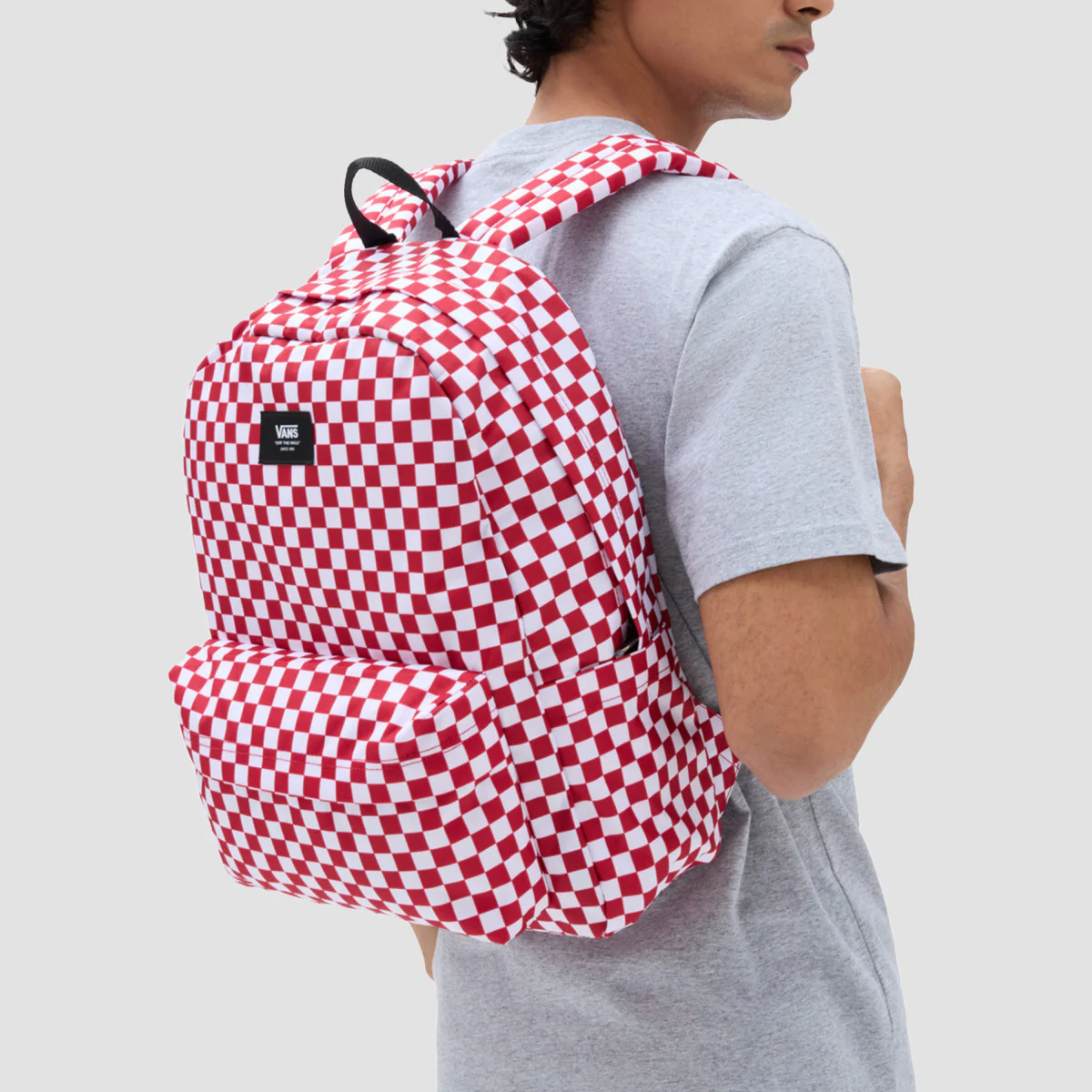 Vans Old Skool Check 22L Backpack Chili Pepper/Checkerboard - Image 2