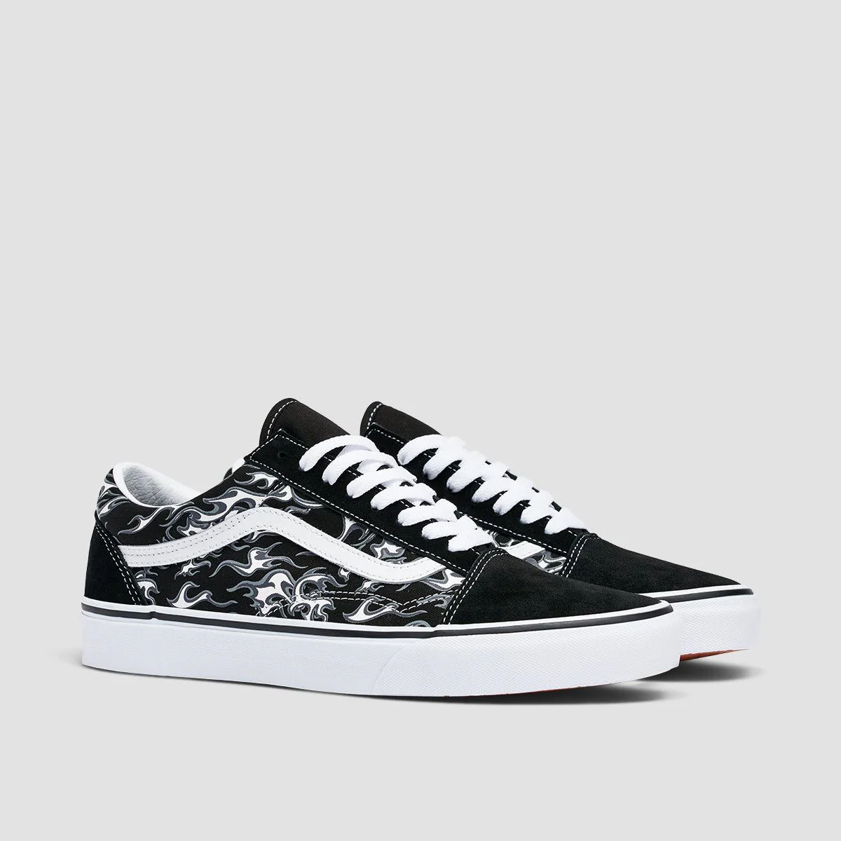 Vans Old Skool Shoes - Flames Black/True White - Image 2