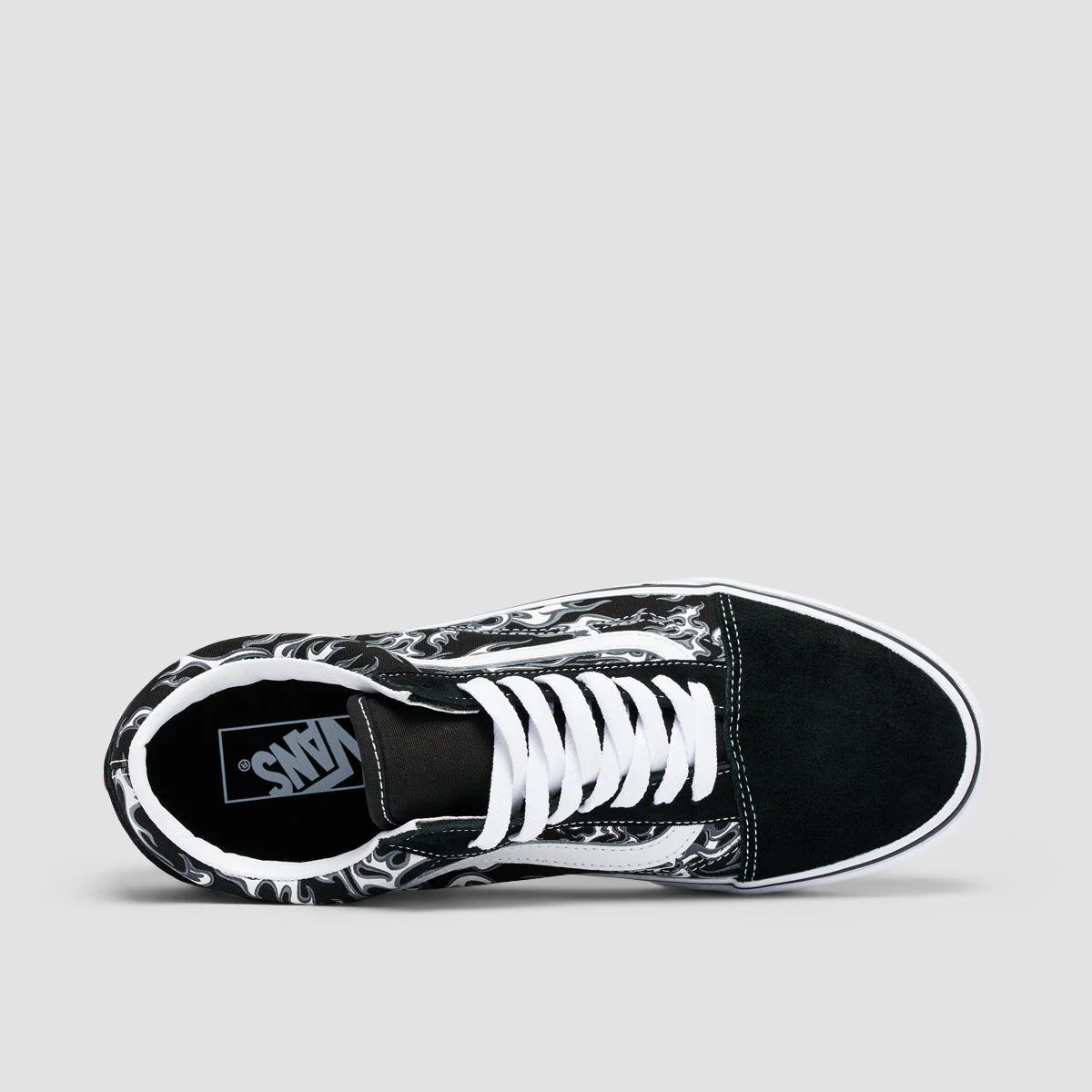 Vans Old Skool Shoes - Flames Black/True White - Image 4