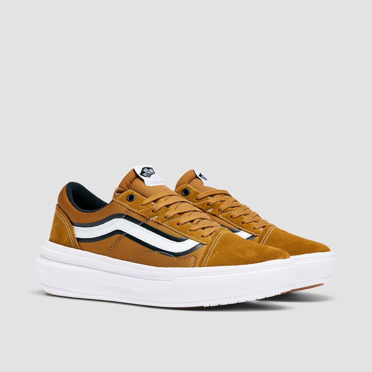 Vans Old Skool Overt CC Shoes - Pop Color Golden Brown/White - Image 2