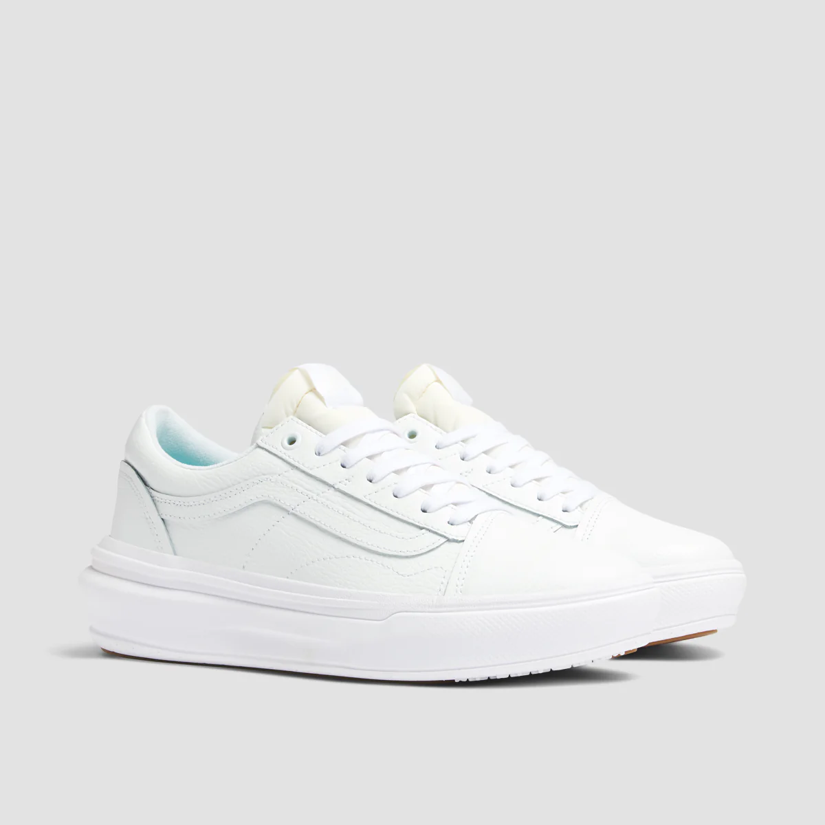 Vans Old Skool Overt CC Shoes - Leather True White/True White - Image 2