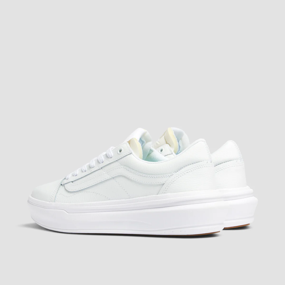 Vans Old Skool Overt CC Shoes - Leather True White/True White - Image 3