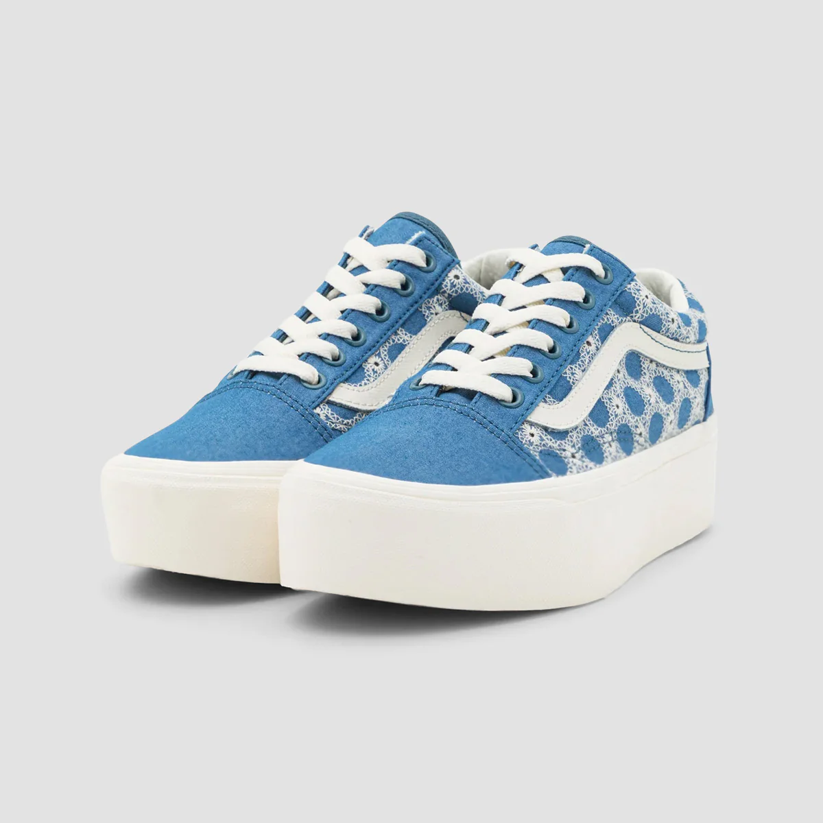 Vans Old Skool Platform Shoes - Denim Mix Blue - Image 2