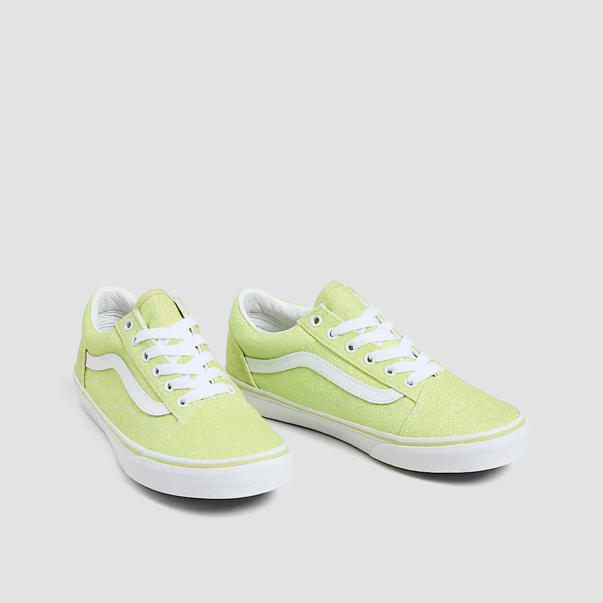 Vans Old Skool Shoes - Glitter Lime Sherb - Kids - Image 2