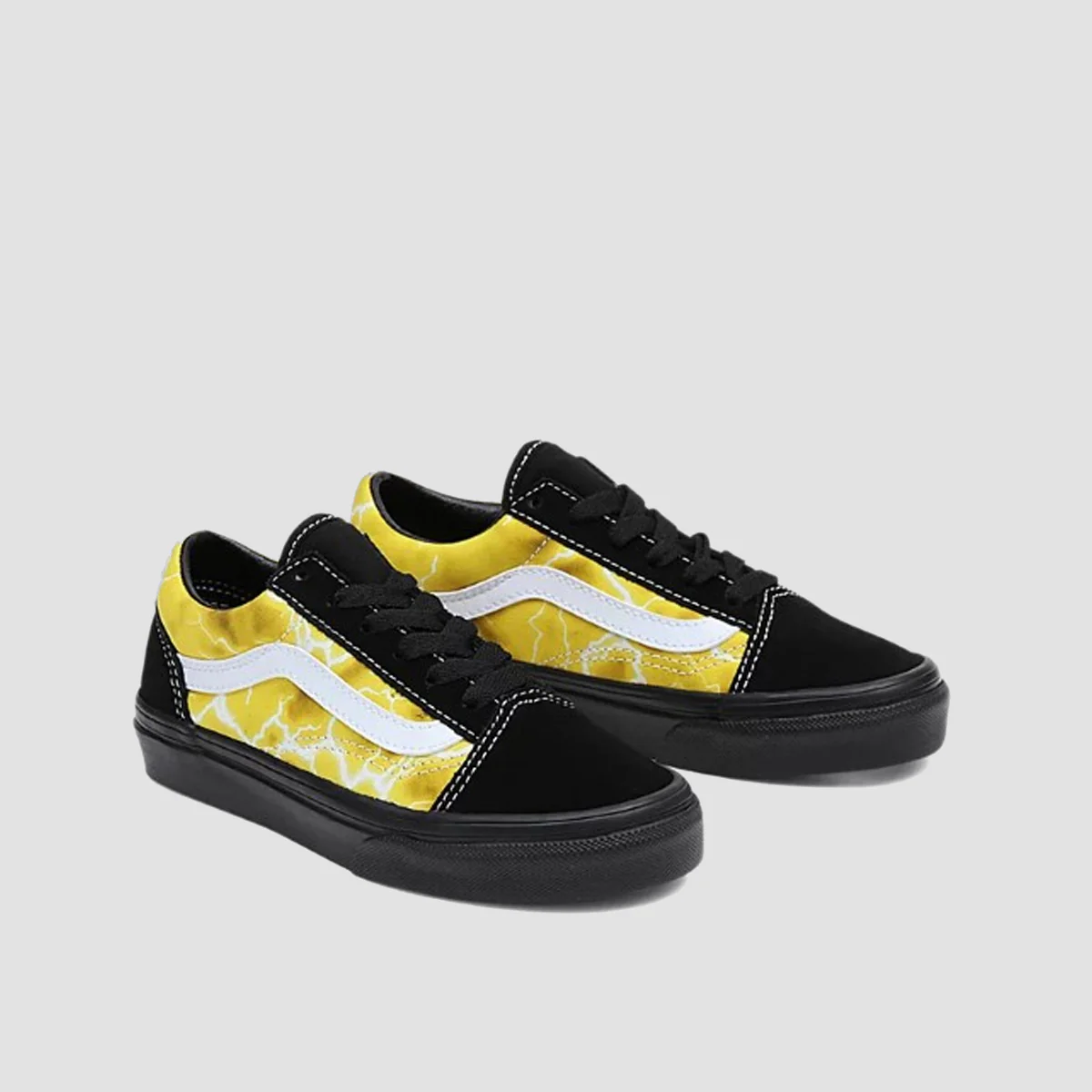 Vans Old Skool Shoes - Glow Lightning Black/Yellow - Kids - Image 2