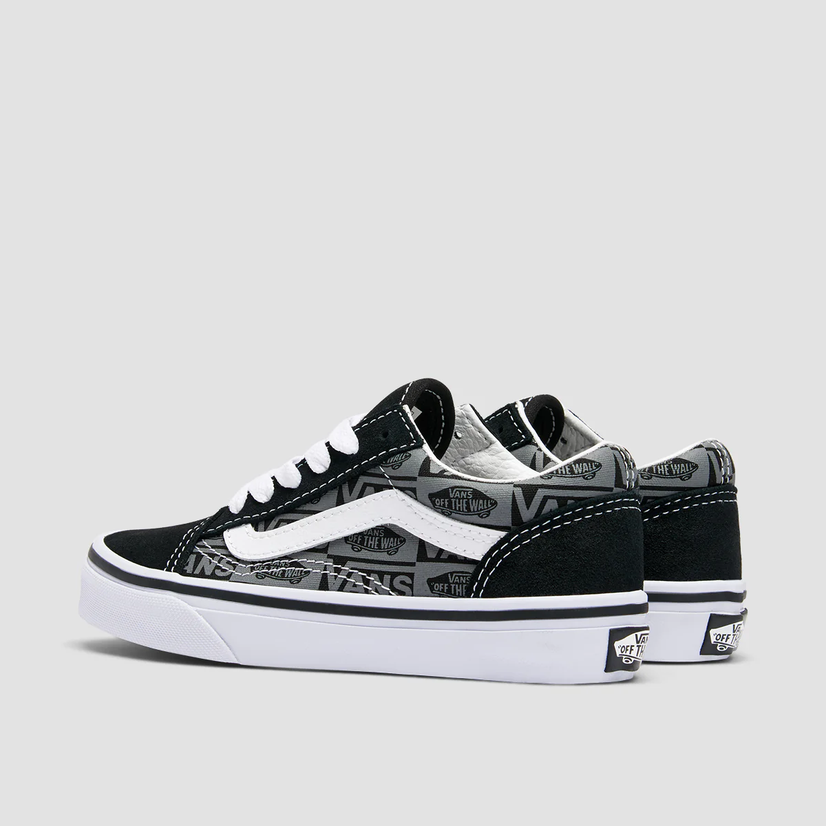 Vans Old Skool Shoes - Logo Black/Grey - Kids - Image 3