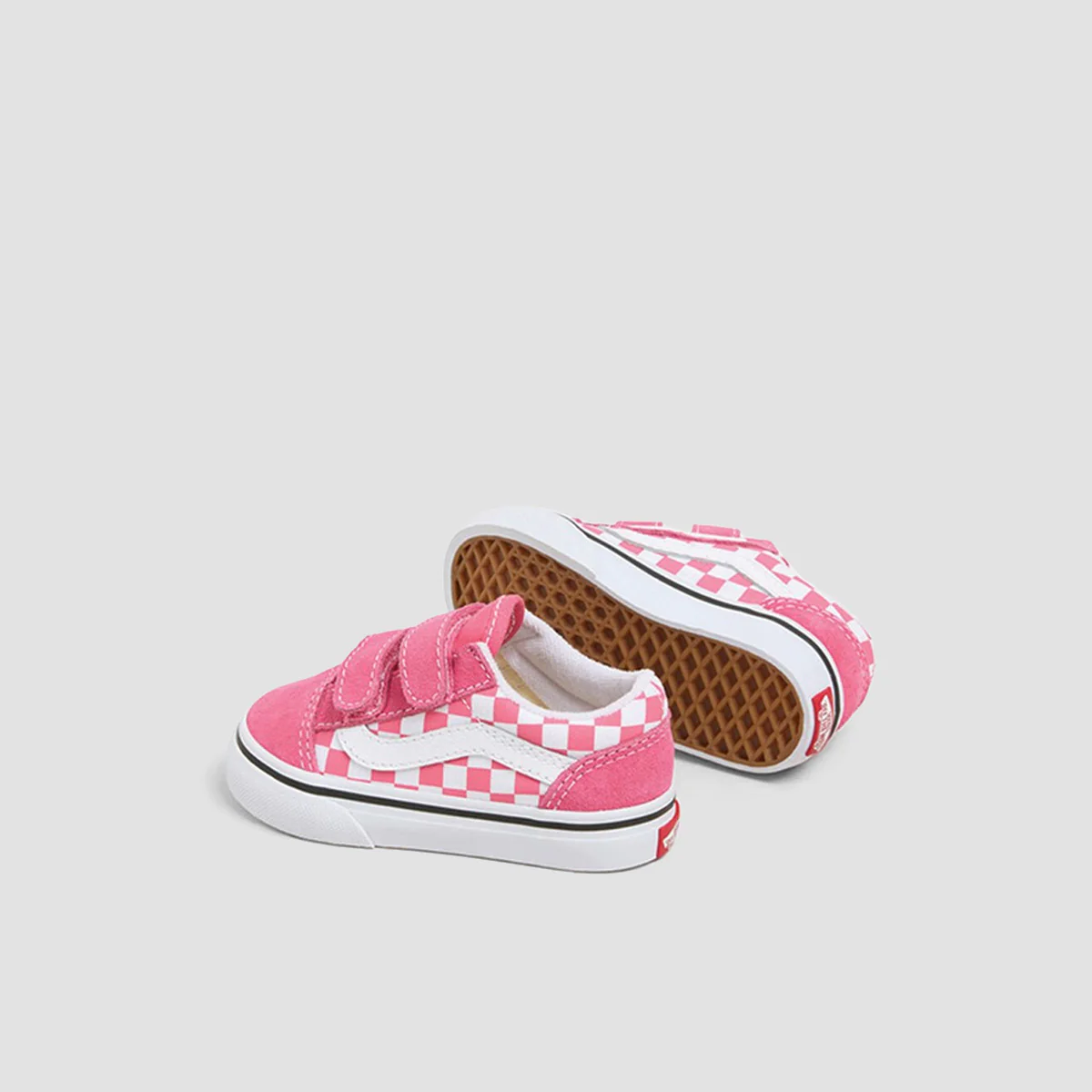 Vans Old Skool V Shoes - Colour Theory Checkerboard Honeysuckle - Kids - Image 2