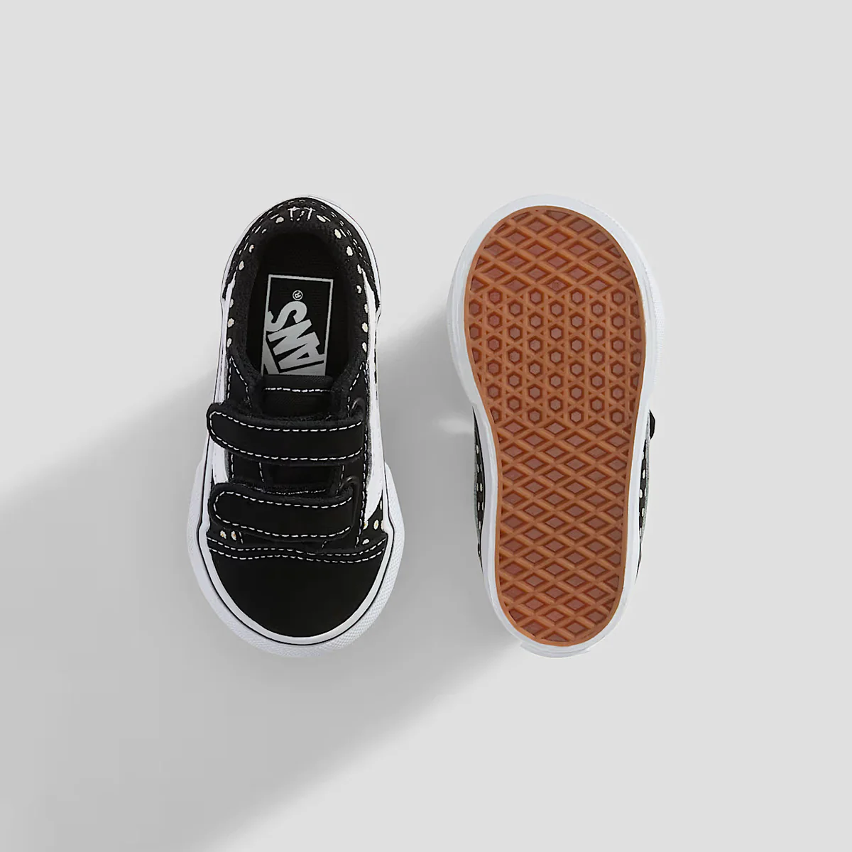 Vans Old Skool V Shoes - Floral Black - Kids - Image 2