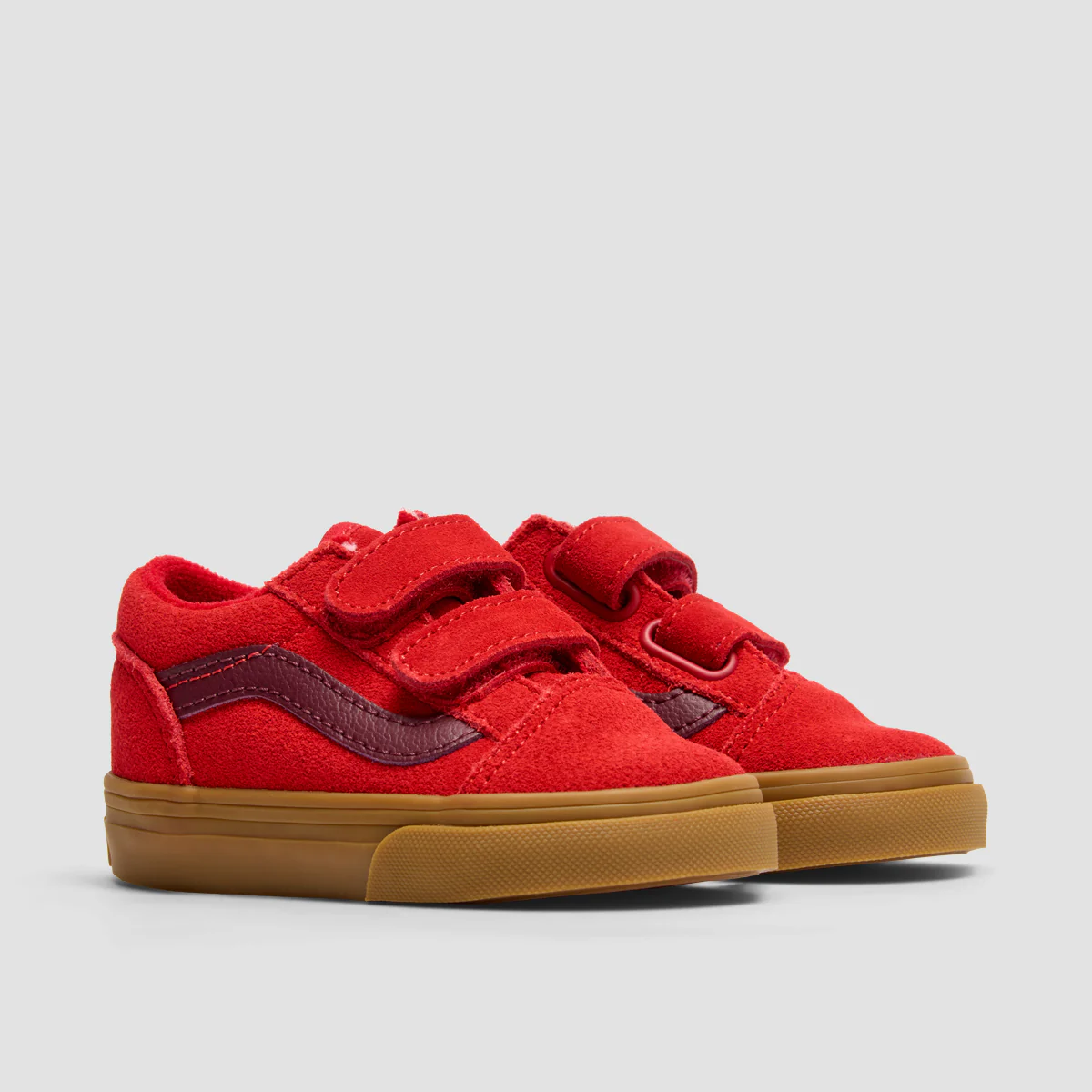 Vans Old Skool V Shoes - Gum Red - Kids - Image 2