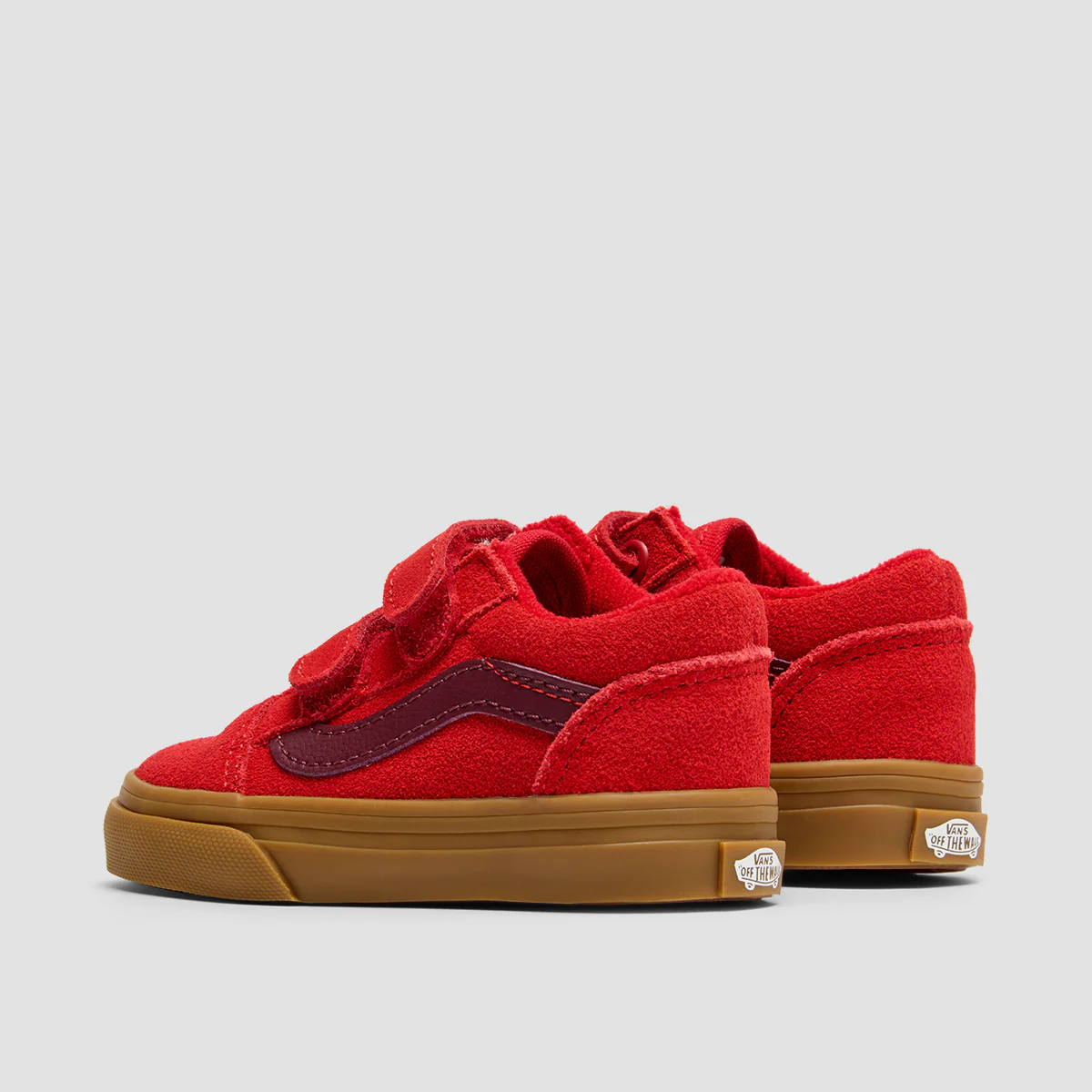 Vans Old Skool V Shoes - Gum Red - Kids - Image 3