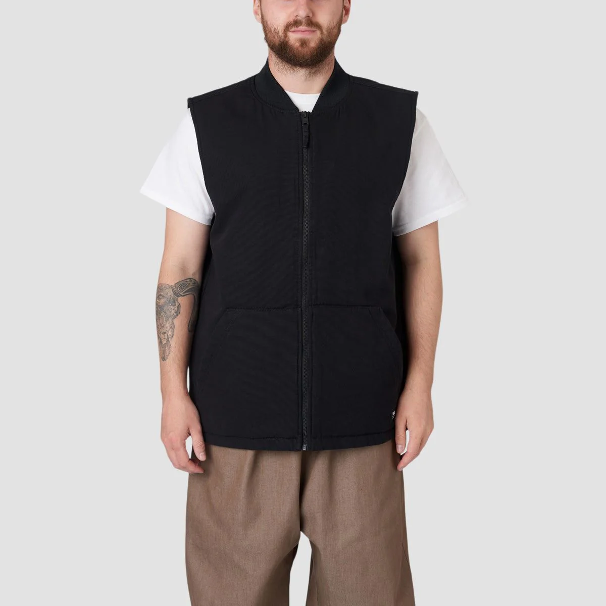 Vans Plaid Talbot Vest Jacket Black/Taos Taupe - Image 2