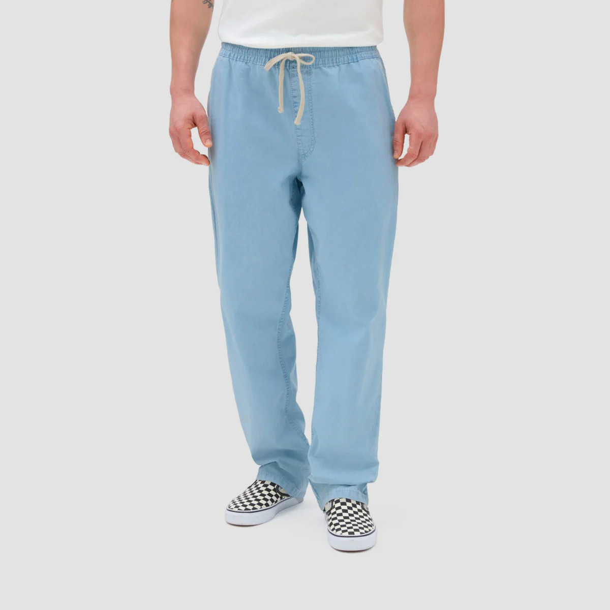 Vans Range Denim Loose Tapered Elastic Pants Light Stonewash